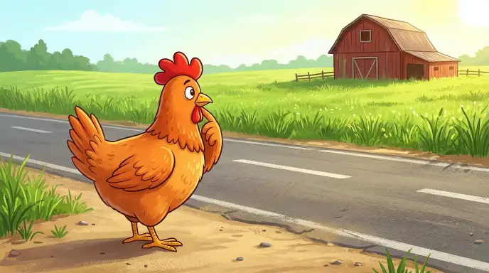 Chicken Dad Jokes Because