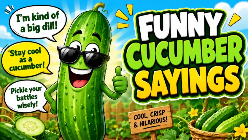 funny cucumber sayings