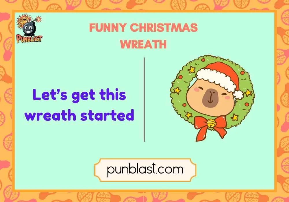 funny christmas wreath
